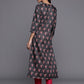 Biba Women Black & Red Ethnic Motifs Printed Kurta - Swadesiicart