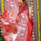 Jyoti Fashion Women's Red Banarasi Silk Zari Woven Saree with Blouse | Swadesiicart