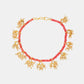 Ruby Raang 22k Gold Polished Stone Anklets | Swadesiicart