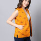 Even Apparels Yellow 100% Viscose Rayon Open Front Gillet (BF009) | Swadesiicart