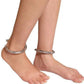 Mominos Fashion Oxidised Silver-Plated Rajasthani Design Kada Anklets For Woman