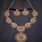 Kushal's Fashion Jewellery Gold-Polished Stone Studded Jewellery Set