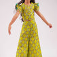 Lil Drama Raangoli Crop Top With Palazzo Co-Ordinate Set - Green - Swadesiicart