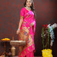 Lorenvalley Fashion Magenta Soft Paithani Silk Woven Design Gold Zari Meenakari Weaving Saree - Swadesiicart