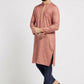 Ethnic India Pink Men's Kurta Floral Polyester | Swadesiicart