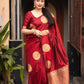 Maroon Silk Woven Saree with Unstitched Blouse - Hiral Fashion | Swadesiicart