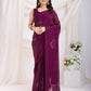 Purple Rangoli Silk Diamond Work Ready To Wear Saree - Tamana | Swadesiicart