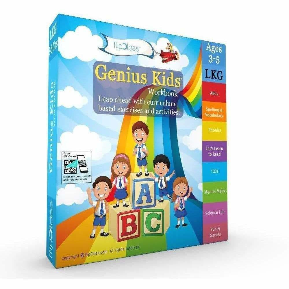 Genius Kids Worksheets for Lkg - Set of 8 Workbooks for LKG, KG-1 - Swadesiicart