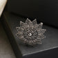 NVR Women's Silver-Toned Floral Shape Adjustable Finger Ring | Swadesiicart