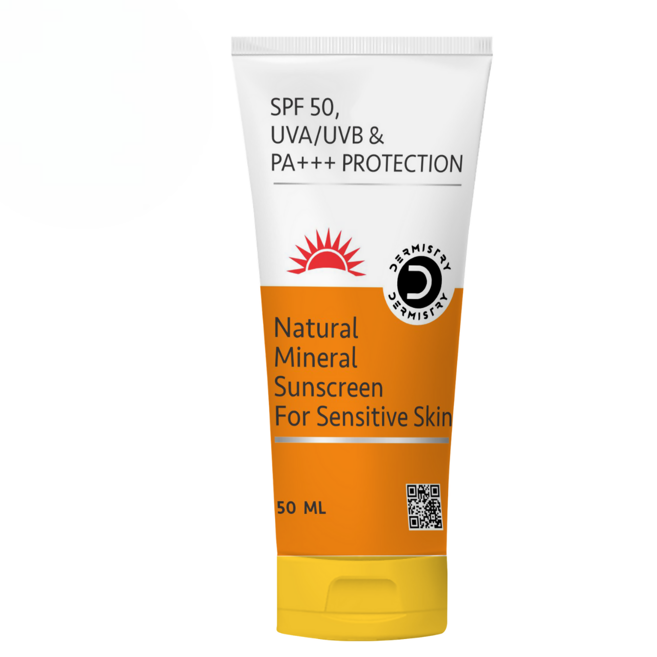 Dermistry Natural Mineral Sunscreen for Sensitive Skin & Children SPF 50 UVA UVB PA+++ Protection - Global Medicare Inc