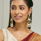 Nuyug 22K Gold-Plated Kundan Studded & Pearl Beaded Layered Chandbalis | Swadesiicart