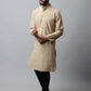 Even Apparels Beige Color Pure Cotton Men's Kurta With Band Collar (SLD1196) | Swadesiicart