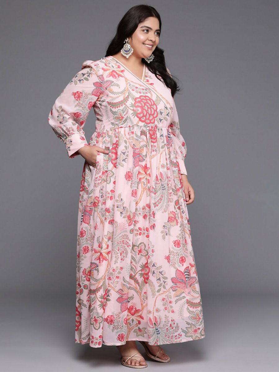 Ahalyaa Women's Traditional wear Ethnic Dress - Pink | Swadesiicart