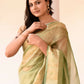 Joban Fashion Green Pure Banarasi Tissue Saree | Swadesiicart