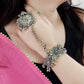 Mominos Fashion Oxidised Silver Plated Traditional Bracelet