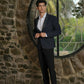Navy Blue Tailored Co-Ord Set by Hilo Design - Swadesiicart