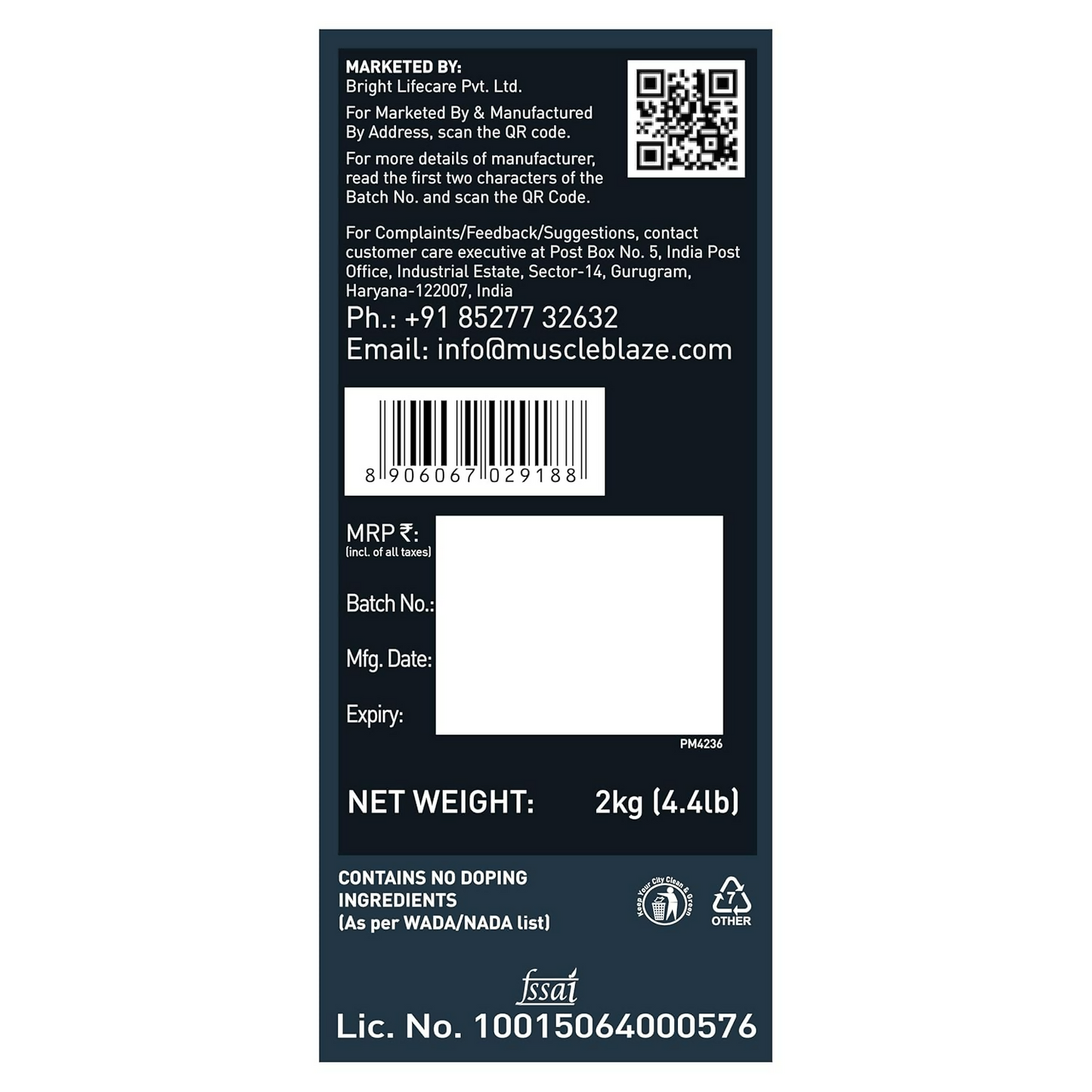 MuscleBlaze Weight Gainer With Added Digezyme Powder | Swadesiicart