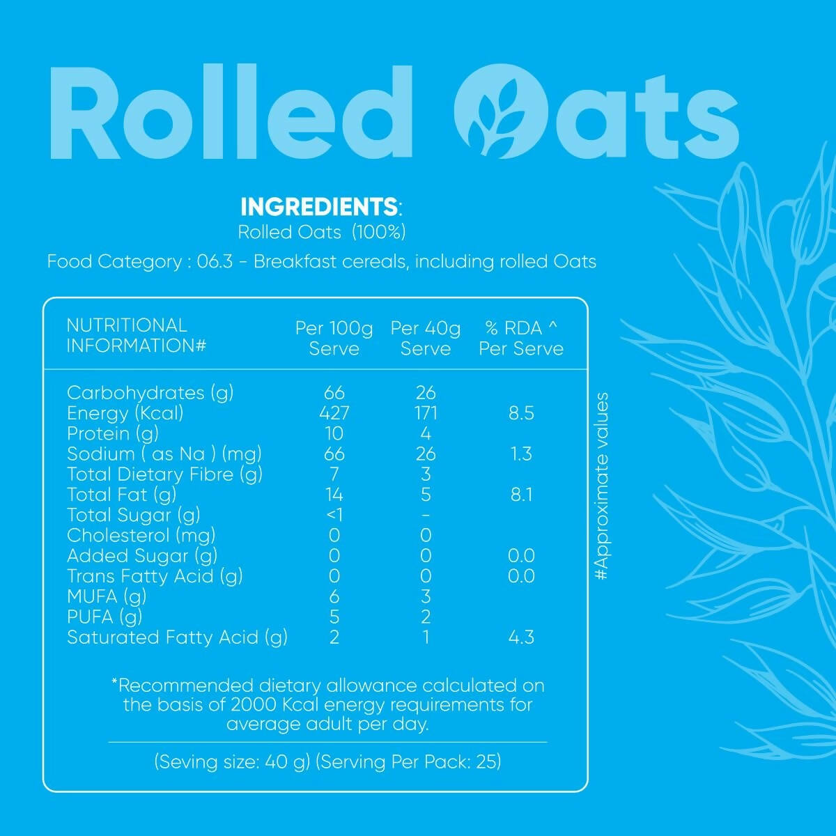 Myfitness Rolled Oats | Swadesiicart