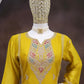 Anaita Yellow Heavy Chinon Readymade Suit with Embroidery & Sequence Work