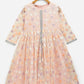 Ahalyaa Pink Net Glitter Print kids Dress For Girls | Swadesiicart