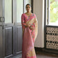 Vishnu Weaves Women's Pink Banarasi Silk Saree with Blouse - Swadesiicart