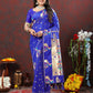 Lorenvalley Fashion Blue Soft Paithani Silk Woven Design Gold Zari Meenakari Weaving Saree - Swadesiicart