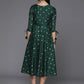 Ahalyaa Women's Traditional wear Ethnic Dress - Green | Swadesiicart