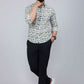 Miravan Men's White & Blue Floral Print Cotton Regular Fit Shirt | Swadesiicart