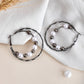 VOJ Women Rhodium-Plated Pearl Stainless Steel Hoop Earrings - Swadesiicart