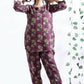 Breathables Wine Butta Cotton Co-Ord Set – Kurta With Straight Pants