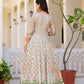 Partywear Designer Pista Dola Silk Anarkali suit with Dupatta - Samyukta - Swadesiicart