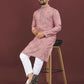Anaita Pink Embroidered Silk Straight Kurta