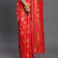 Astita Banarasi Silk Red Saree | Swadesiicart