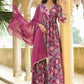Janasya Purple Georgette Floral Kurta,Bottom & Dupatta | Swadesiicart