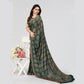 Women's Partywear Designer Green Moss chiffon Fancy Saree - Dyuti | Swadesiicart