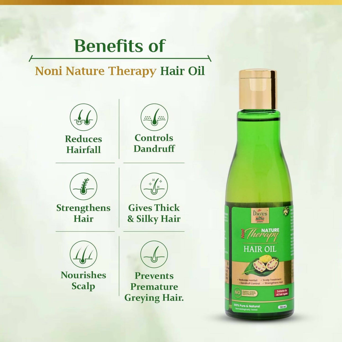 The Dave's Noni Nature Therapy Hair Oil | Swadesiicart
