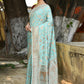 Joban Fashion Aqua Crepe Chiffon Pure Handloom Banarasi Silk Saree | Swadesiicart