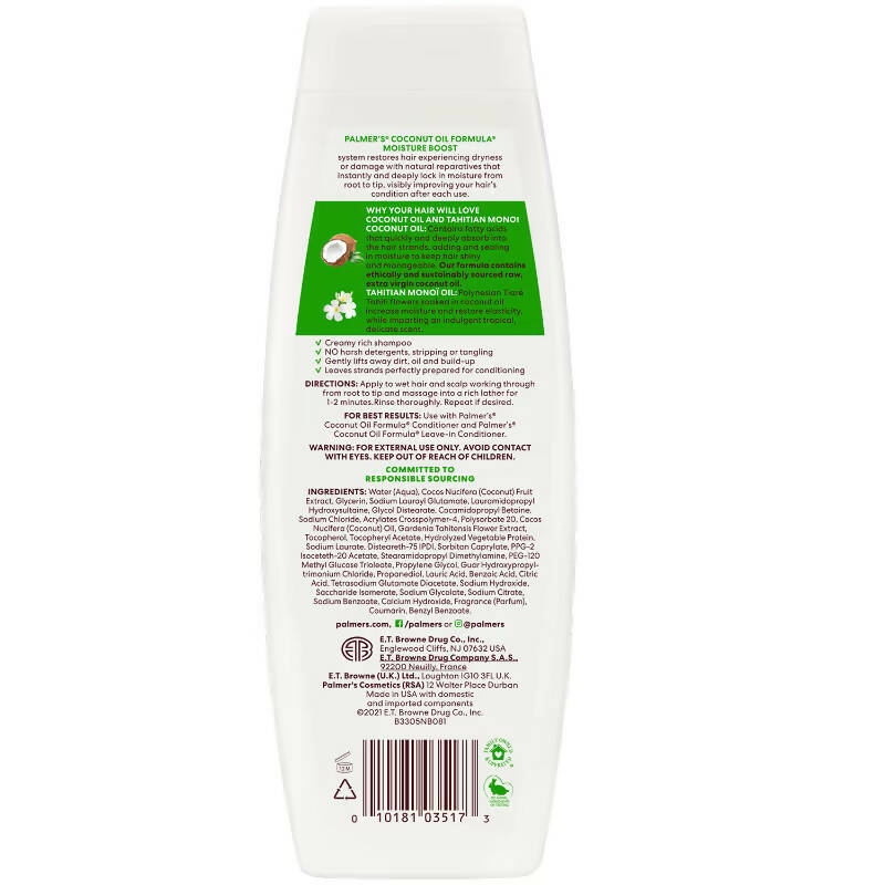 Palmer's Coconut Oil Formula Moisture Boost Shampoo - Swadesiicart