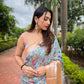 Vamsee Bhavi Mustard Tussar Dola Satin Silk Saree - Swadesiicart