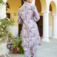 Vaasva Women Lavender Muslin Printed Shirt & Pant Set - Swadesiicart