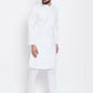Even Apparels White Pure Cotton Men's Kurta With Band Collar | Swadesiicart