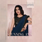 Blue Lycra Embroidery Designer Saree With Blouse - Mohmanthan Sitaarah