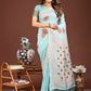 Shree Shyam Fashion Neerja Sky Blue Linen Cotton Saree