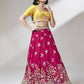 House of Panchhi Rose Pure Georgette Sequinse Work Lehenga & Blouse with Dupatta | Swadesiicart