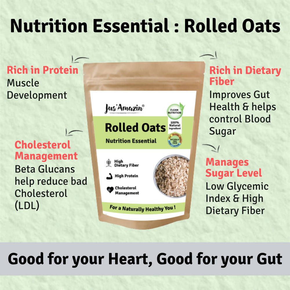 Jus Amazin Rolled Oats - Swadesiicart