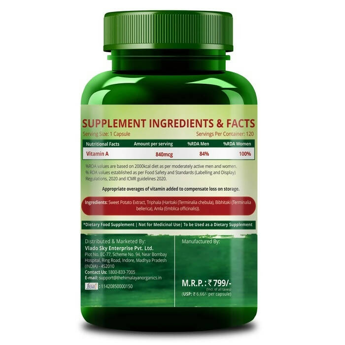 Himalayan Organics Plant Based Vitamin A Capsules - Swadesiicart