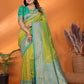 Joban Fashion Banarasi Light Green Small Butti Soft Silk Saree | Swadesiicart