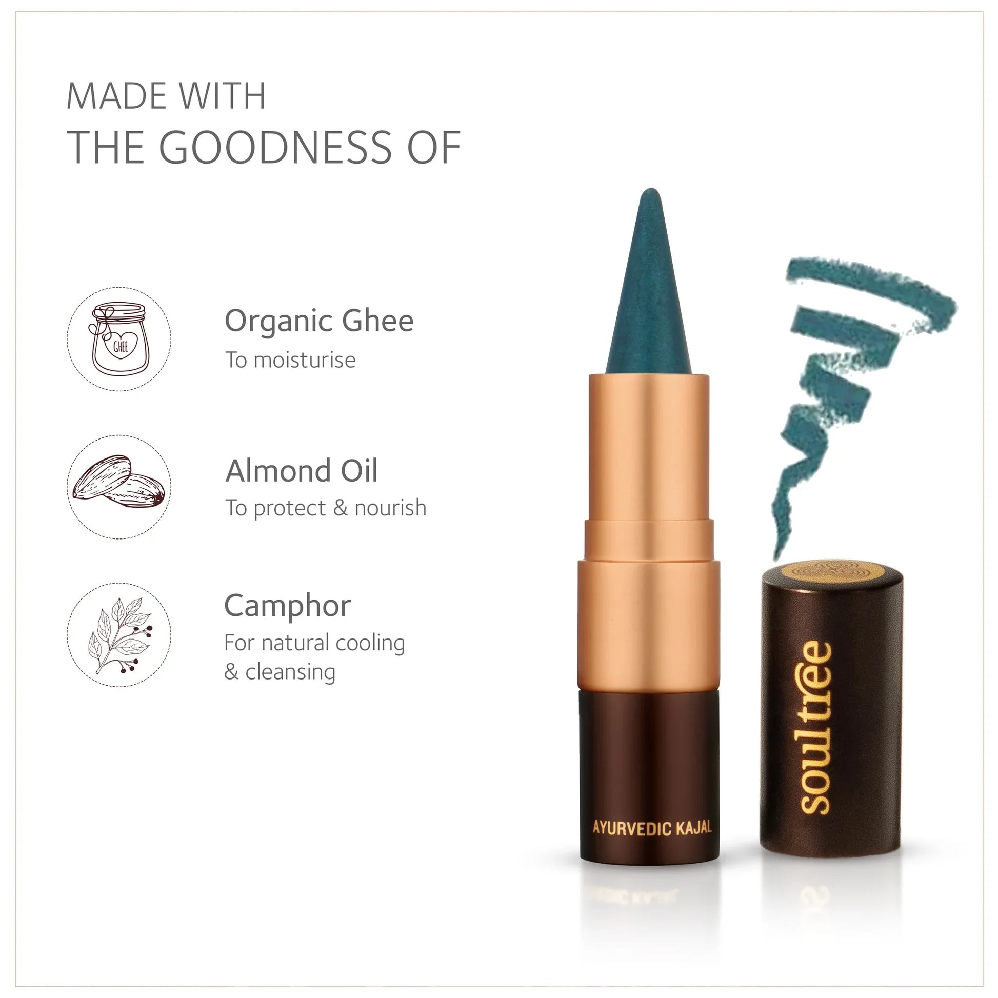 Ayurvedic Kajal | Caribbean Teal