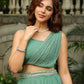 Janasya Sage Green Georgette Embellished Lehenga Choli | Swadesiicart