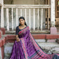 Vishnu Weaves Women's Wine Cotton Silk Printed Saree with Blouse - Swadesiicart